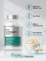 Horbäach Multi Collagen Protein 2000 mg | 180 Capsules 180 Count (Pack of 1)