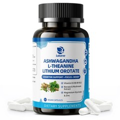 Lithium Orotate 90Capsules L-Theanine Calm, Focus,Relaxation & Sleep Support