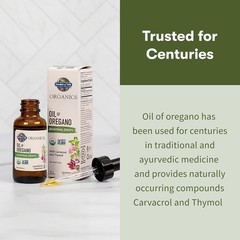 Garden of Life Organics Oil of Oregano Seasonal Drops 1Fl Oz (30 Ml) Liquid, Con