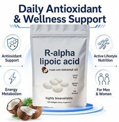 R-alpha Lipoic Acid 600mg , 120 Softgels, Antioxidant Support