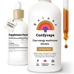 Rainbo Cordyceps Mushroom Tincture Alcohol Free Dual Extract Mushroom Supplem…