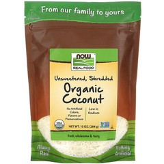 Real Food, Organic Coconut, Unsweetened, Shredded, 10 oz (284 g)