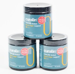 3 bottles CuraLin by CuraLife 42 capsules 05/2027 ~ NEW bottle