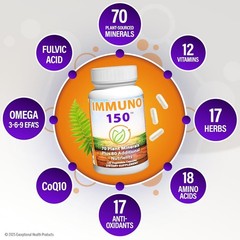 1-3 Pack Immuno 150, Immune Support Supplement, Packed with 70 Plant Minerals