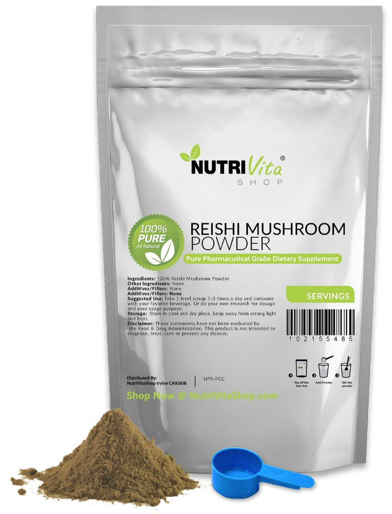 5000g (11lb) NEW 100% PURE REISHI MUSHROOM POWDER DETOX ORGANIC GROWN