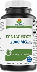 Brieofood Konjac Root Glucomannan 2000 mg per Serving 180 Vegetarian Capsules