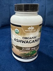 NaturaLife Labs 2100mg Organic Ashwagandha Capsules Stress & Mood Sup 100 Pieces