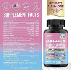 Collagen Zoyava Pills Peptides Types I, II, III, V and X – NEW ~ SHIPS FROM USA
