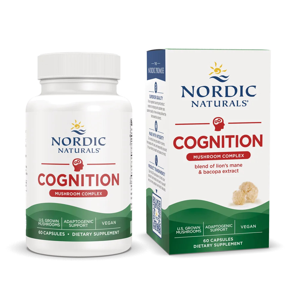 Nordic Naturals Cognition Mushroom Complex, Capsules, Vegan – 60 count