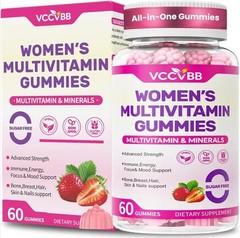 All-in-One Women’s Multivitamin Gummies with Complete Vitamin & Mineral Complex,