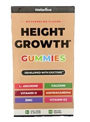 Kids Height Growth Calcium Vitamin Healthy Bones 60 Watermelon Gummies *BB 2027*