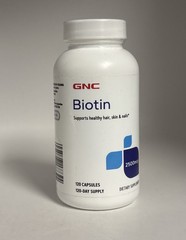 GNC Biotin 2500mcg | Supports Healthy Hair, Skin, & Nails | 120 Count Exp. 10/26