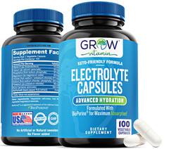 Berg Like Electrolyte CAPSULES, Advanced Hydration with BioPerine, 100 servings.