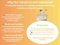LARGE Grass-Fed Bovine Colostrum Powder – 240g (8.4 oz) – Immune & Gut Support