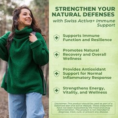 Swiss Activa+ Immunity Booster –Daily Immune Support Supplement with Vitamin C