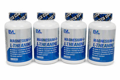4-PACK NEW Evlution Nutrition Magnesium + L-Theanine -Focus Support -EXP 02/27