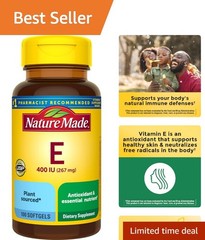 Vitamin E 400 IU Softgels – Antioxidant Support & Skin Health