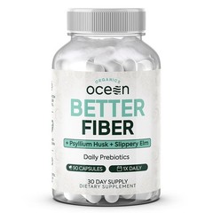 Organics Ocean Better Fiber Daily Fiber Supplement Soften Stool for Effortl…