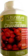 Trunature One Per Day CRANBERRY 650 mg 140 Capsules EXP 10/2025