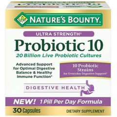2 Packs Nature’s Bounty Ultra Strength Probiotic of 30caps + GIFT-Cinnamon Whisk