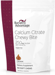 Calcium Citrate Chewy Bites 250Mg with Vitamin D3 for Bariatric Surgery Patie…