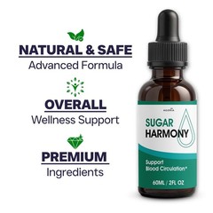 (6 Pack) Sugar Harmony Drops, SugarHarmony Maximum Strength Blood Support