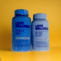 Love Wellness Bye Bye Bloat Sparkle Fiber Set Digestive Enzymes Exp 2027+