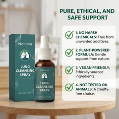 Naturva Lung Cleansing Spray,Calendula Leaf Extract Spray Herbal Lung Cleanse Sp