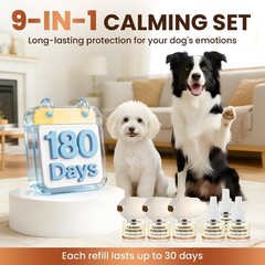 Dog Pheromones Calming Diffuser to Calm Dogs 9 IN 1 Kit (3 Diffusers+6 Refill…