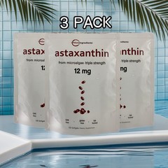 3 PACK Astaxanthin 120 Softgels 12mg – Supports Eye Wellness and Joint Wellness.