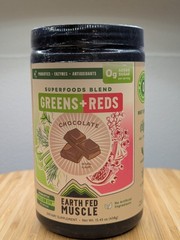 Earth Fed Muscle Superfoods Blend Reds & Greens Powder Chocolate Flavor