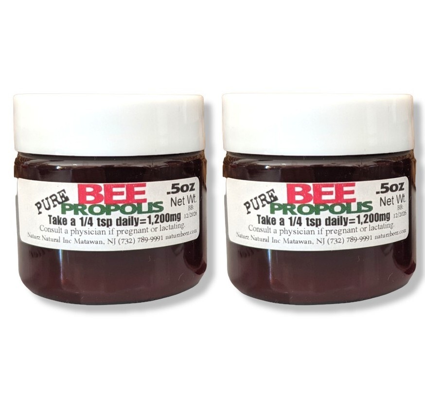 BEE PROPOLIS 0.5oz (2 Jars= Total 1oz) CONVENIENCE Size 100% PURE RAW PROPOLIS