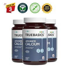 TrueBasics Calcium 90 Tabs Pack of 3 D3 K2 Bone Support