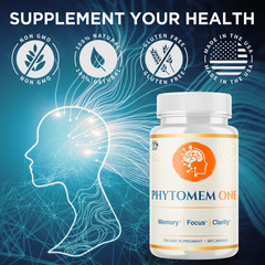 (3 Pack) Phytomem One Advanced Brain Support Supplement PhytomemOne 180 Capsules