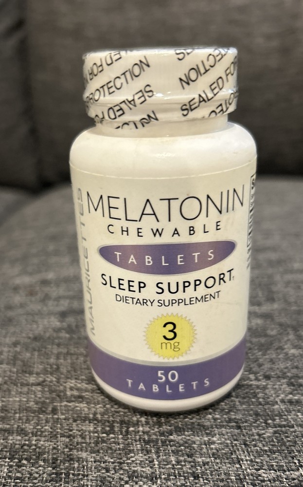 Mauricettes Chewable Melatonin Tablets 3mg 50 Count Exp 4/2025