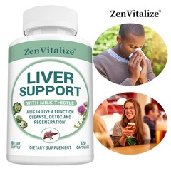 Liver Support Supplement,Liver Detox & Cleanse,Boost Immunity,120 Capsules