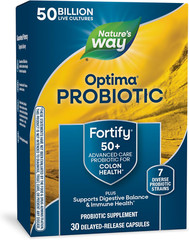 Nature’s Way Fortify Optima Adult 50+ Daily Probiotic, 7 Strains, 30 Capsules