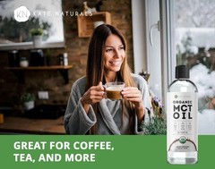 MCT Oil for Coffee. Pure Coconut MCT C8 and C10 Oil (8Oz, Organic, Unflavored)