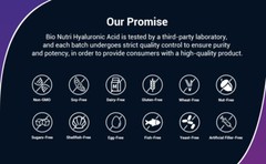 Hyaluronic Acid Supplements + Vitamin C Biotin 240 Capsules 250mg Skin Hydration