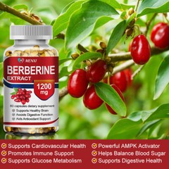 BEST Blood Sugar Support Supplement 800mg Berberine Cinnamon Extract – 60 Pills