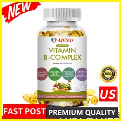 Vitamin B Complex Supplement 8 Super B Vits 60 Capsules with Choline,Inositol