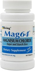 Mag64 Magnesium Chloride with Calcium Tablets 60 Counts Rising Pharma