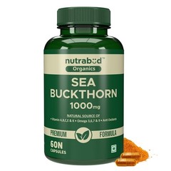 Nutrabud Sea Buckthorn Berry Powder Capsules 1000mg – 60 Caps Vitamin-A,C,E,K