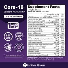 Bariatric Multivitamin | Capsule | 18mg | 30 Count