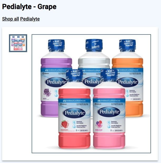 NEW! PEDIALYTE GRAPE, 33.8 FL OZ