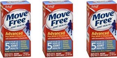 Move Free Advanced Joint Health with MSM Vitamin D Tablets 80ct (3 Pack)