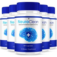 (5 Pack) NeuroClean Nootropic Capsules, NeuroClean Advanced Pills (300 Capsules)