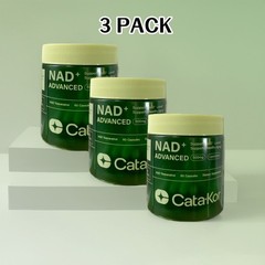 3PCS Cata-Kor NAD+ Advanced 500mg Liposomal NAD+ with Resveratrol |180 Capsules