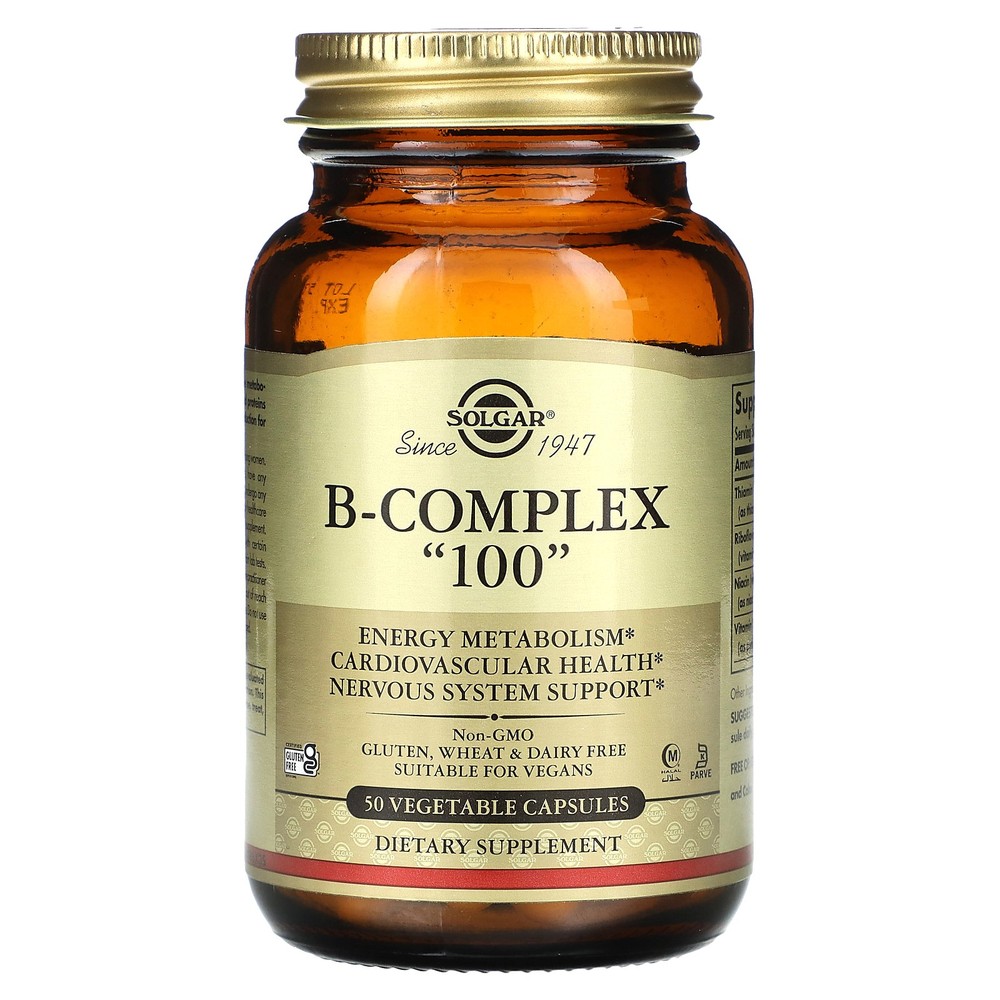B Complex “100”, 50 Vegetable Capsules
