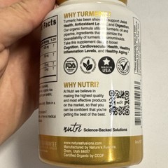 Nutri Organic Turmeric Curcumin+ 1350Mg 40X More Bioavailable 95% 90 Caps 06/28